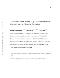 Unbiased and Efficient Log-Likelihood Estimation with Inverse Binomial
  Sampling