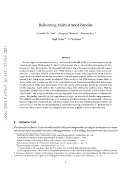 Ballooning Multi-Armed Bandits