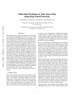 Multi-label Prediction in Time Series Data using Deep Neural Networks