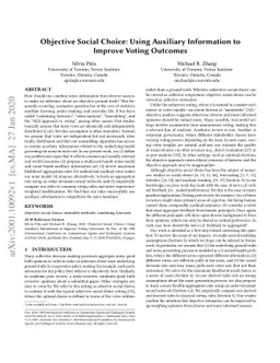 Objective Social Choice: Using Auxiliary Information to Improve Voting
  Outcomes