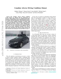 Canadian Adverse Driving Conditions Dataset