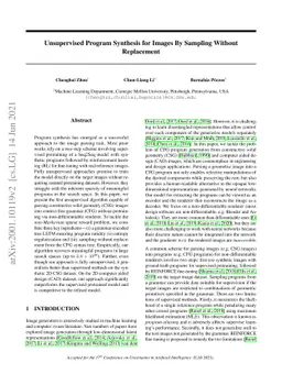 Unsupervised Program Synthesis for Images By Sampling Without
  Replacement