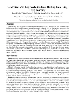 Real-Time Well Log Prediction From Drilling Data Using Deep Learning