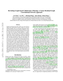 Revisiting Graph based Collaborative Filtering: A Linear Residual Graph
  Convolutional Network Approach