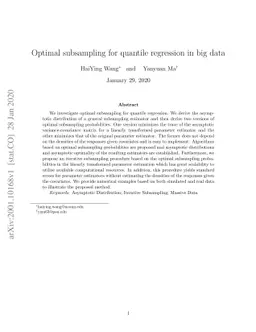 Optimal subsampling for quantile regression in big data