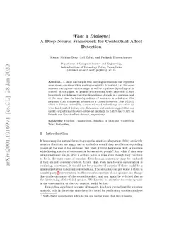 A Deep Neural Framework for Contextual Affect Detection