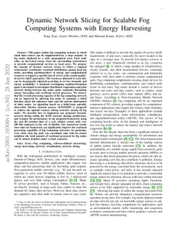 Dynamic Network Slicing for Scalable Fog Computing Systems with Energy
  Harvesting
