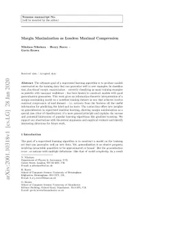 Margin Maximization as Lossless Maximal Compression