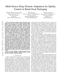 Multi-Source Deep Domain Adaptation for Quality Control in Retail Food
  Packaging