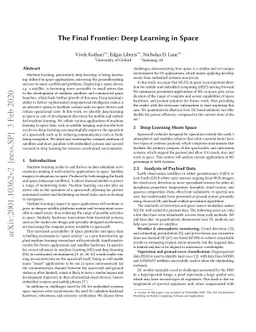 The Final Frontier: Deep Learning in Space