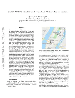 SANST: A Self-Attentive Network for Next Point-of-Interest
  Recommendation