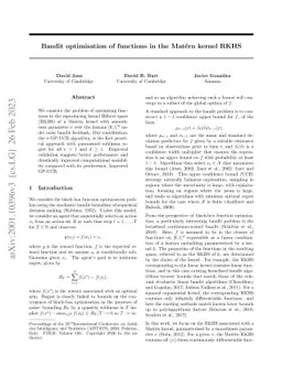 Bandit optimisation of functions in the Matérn kernel RKHS