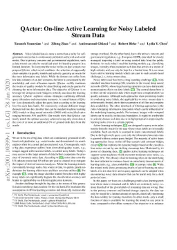 QActor: On-line Active Learning for Noisy Labeled Stream Data