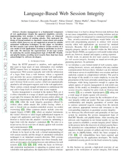 Language-Based Web Session Integrity