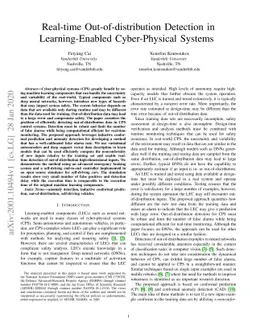 Real-time Out-of-distribution Detection in Learning-Enabled
  Cyber-Physical Systems