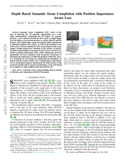 Depth Based Semantic Scene Completion with Position Importance Aware
  Loss