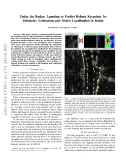 Under the Radar: Learning to Predict Robust Keypoints for Odometry
  Estimation and Metric Localisation in Radar