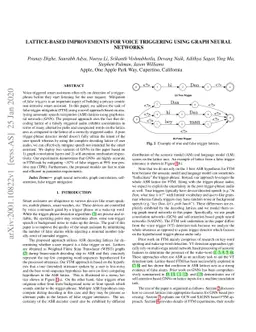 Lattice-based Improvements for Voice Triggering Using Graph Neural
  Networks