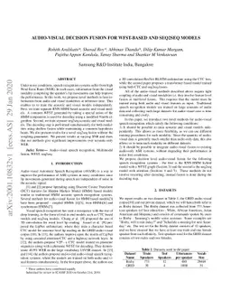 Audio-Visual Decision Fusion for WFST-based and seq2seq Models