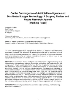 On the Convergence of Artificial Intelligence and Distributed Ledger
  Technology: A Scoping Review and Future Research Agenda