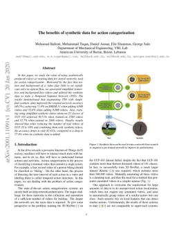 The benefits of synthetic data for action categorization