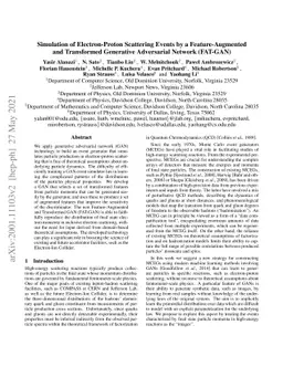 Simulation of electron-proton scattering events by a Feature-Augmented
  and Transformed Generative Adversarial Network (FAT-GAN)