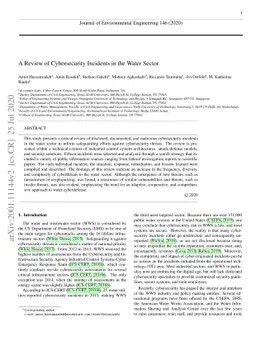 A Review of Cybersecurity Incidents in the Water Sector