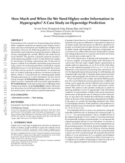 How Much and When Do We Need Higher-order Information in Hypergraphs? A
  Case Study on Hyperedge Prediction
