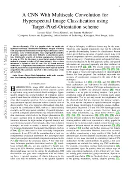 A CNN With Multi-scale Convolution for Hyperspectral Image
  Classification using Target-Pixel-Orientation scheme