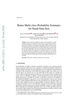 Better Multi-class Probability Estimates for Small Data Sets