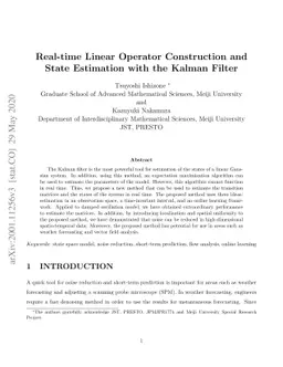 Real-time Linear Operator Construction and State Estimation with the
  Kalman Filter