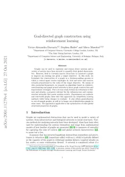 Goal-directed graph construction using reinforcement learning