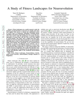 A Study of Fitness Landscapes for Neuroevolution