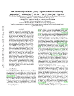 FOCUS: Dealing with Label Quality Disparity in Federated Learning
