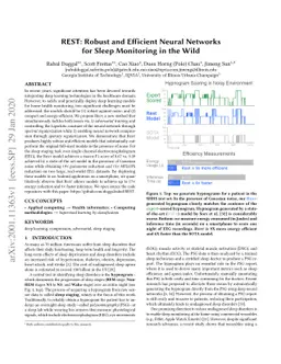 REST: Robust and Efficient Neural Networks for Sleep Monitoring in the
  Wild