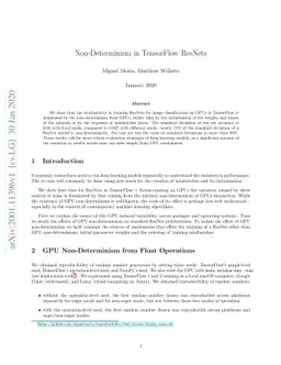 Non-Determinism in TensorFlow ResNets