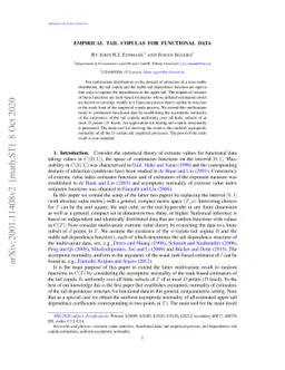 Empirical tail copulas for functional data