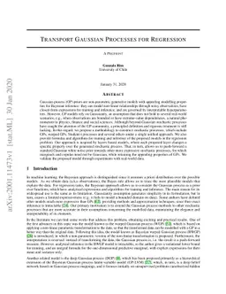 Transport Gaussian Processes for Regression
