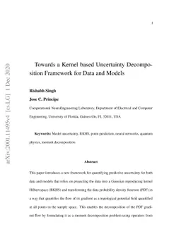 Towards a Kernel based Uncertainty Decomposition Framework for Data and
  Models