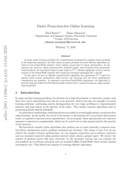 Faster Projection-free Online Learning