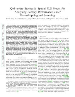 QoS-aware Stochastic Spatial PLS Model for Analysing Secrecy Performance
  under Eavesdropping and Jamming