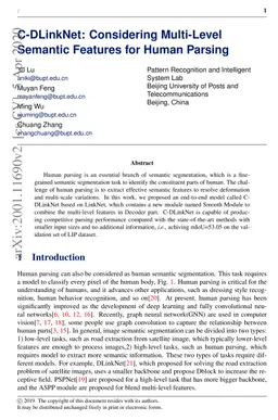 C-DLinkNet: considering multi-level semantic features for human parsing