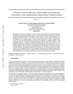 Convolutional Neural Networks as Summary Statistics for Approximate
  Bayesian Computation