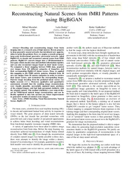 Reconstructing Natural Scenes from fMRI Patterns using BigBiGAN