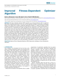 Improved Fitness-Dependent Optimizer Algorithm