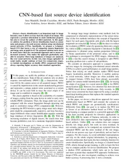 CNN-based fast source device identification