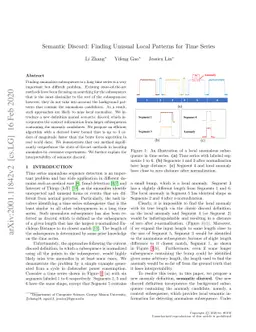 Semantic Discord: Finding Unusual Local Patterns for Time Series