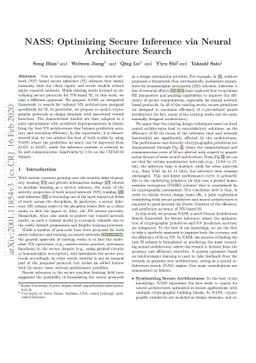 NASS: Optimizing Secure Inference via Neural Architecture Search