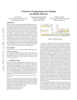 A Tool for Conducting User Studies on Mobile Devices
