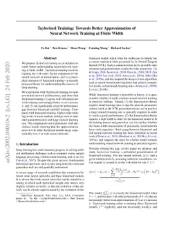Taylorized Training: Towards Better Approximation of Neural Network
  Training at Finite Width